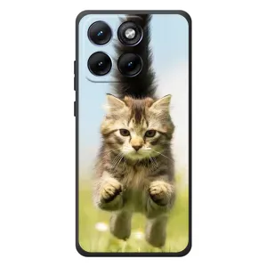 Чехлы с Котиками для Motorola Edge 70 Fusion Plus (VPrint) (Прыжок кота)