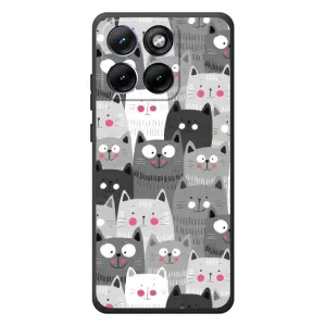 Чехлы с Котиками для Motorola Edge 70 Fusion Plus (VPrint) (Рисованные котики)