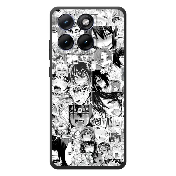 Чехол с принтом «Ahegao manga» для Motorola Edge 70 Fusion