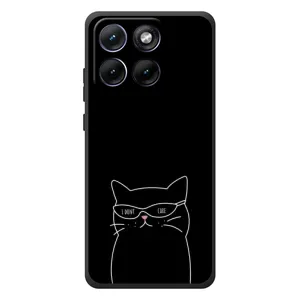 Чохол з малюнком кіт на Motorola Edge 70 Fusion (Байдужий кіт)