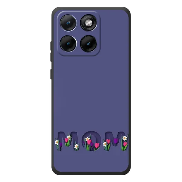 Чехол с принтом «Мама в цветах» для Motorola Edge 70 Fusion