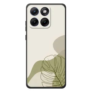 Силиконовый чехол с принтом в цветах на Motorola Edge 70 Fusion (Зеленая монстера дизайн)