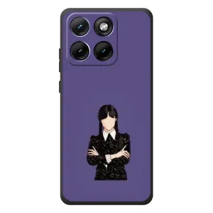 Чохли Венсдей на Motorola Edge 70 Fusion Уенсдей (AlphaPrint) (Венздей у чорному)