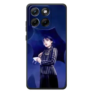 Чохли Венсдей на Motorola Edge 70 Fusion Уенсдей (AlphaPrint) (Венздей з парасолькою)