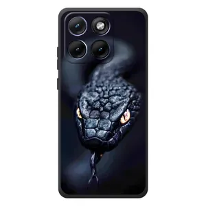 Чохол з картинкою 'Хижаки' для Motorola Edge 70 Fusion (Чорна змія)