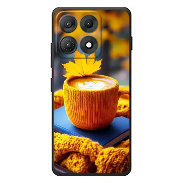 Чехол с принтом «Кофе на желтом пледе» для Motorola Edge 70 Max