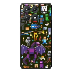 Чехол Майнкрафт на Motorola Edge 70 Max (AlphaPrint) Minecraft (Коллаж Майнкрафт)