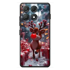 Яркий чехол для Motorola Edge 70 Max с Зимними Оленятами (Олень среди подарков)