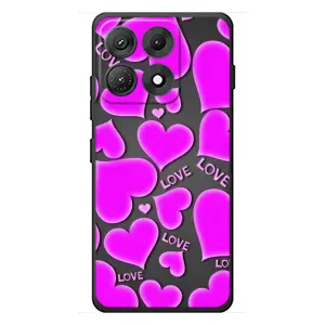 Чехлы для любимой на Моторола Эдж 70 Макс (VPrint) (Pink hearts)