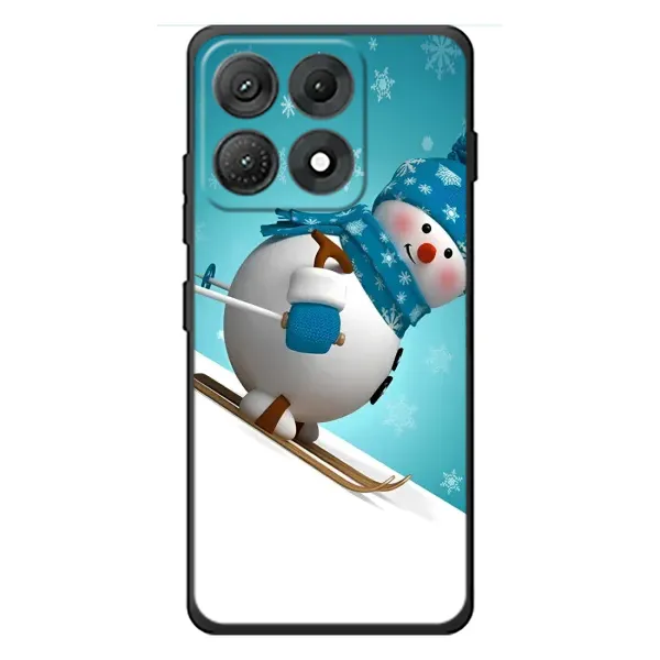 Чехол с принтом «Снеговик на лыжах» для Motorola Edge 70 Max