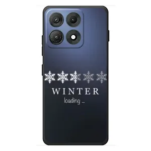 Зимние Чехлы для Моторола Эдж 70 Макс - прозрачный фон (Winter loading)