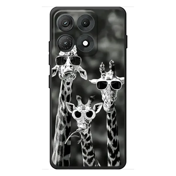 Чехол с принтом «Жирафы в очках» для Motorola Edge 70 Max