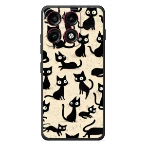 Чохол з малюнком кіт на Motorola Edge 70 Pro (Чорні коти)