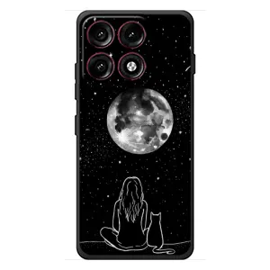 Чохол з малюнком кіт на Motorola Edge 70 Pro (Дівчина з котом)