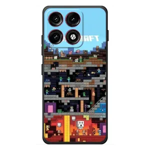 Чехол Майнкрафт на Motorola Edge 70 Pro (AlphaPrint) Minecraft (фон Minecraft)