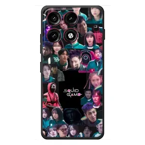 Чехол Гра в кальмара для Motorola Edge 70 Pro (Коллаж Игра кальмара)