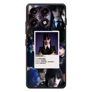Чехлы Венсдей на Motorola Edge 70 Pro Уэнсдей (AlphaPrint) (коллаж Уэнздей)