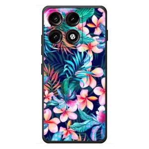 Чехол для Моторола Эдж 70 Про - с принтом (Дизайнерские) (AlphaPrint) (Красочные цветы)