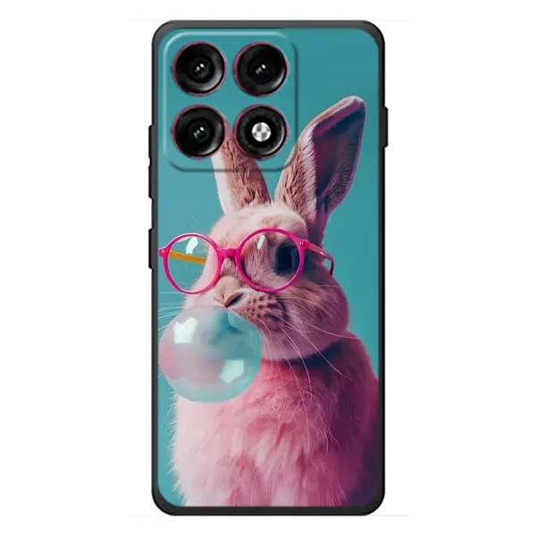 Чехол с принтом «Кролик в очках» для Motorola Edge 70 Pro