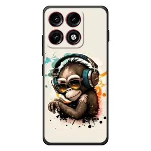 Чохол з Мавпами Motorola Edge 70 Pro - (AlphaPrint) (Макака в навушниках)