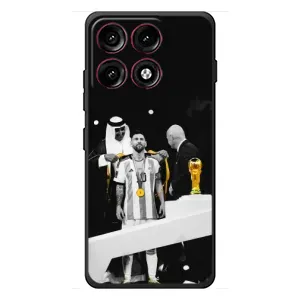 Чехлы для Motorola Edge 70 Pro (Leo чемпион) (AlphaPrint) (Месси в накидке)