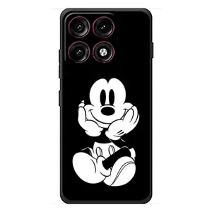 Эксклюзивный чехол для Motorola Edge 70 Pro (AlphaPrint - Мультяшные) (Микки на черном)