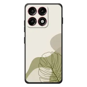 Силиконовый чехол с принтом в цветах на Motorola Edge 70 Pro (Зеленая монстера дизайн)