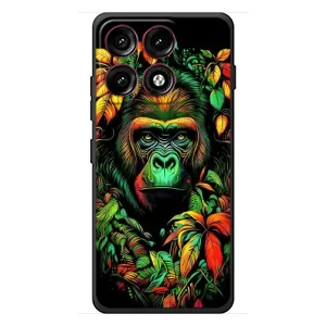 Чохол з Мавпами Motorola Edge 70 Pro - (AlphaPrint) (Мавпа в квітах)
