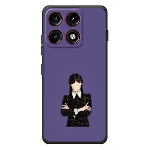 Чехлы Венсдей на Motorola Edge 70 Pro Уэнсдей (AlphaPrint) (Уэнздей в черном)