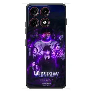 Чехол с дизайном Венздей 2 на Motorola Edge 70 Pro (Фиолетовая магия Уэнздей)