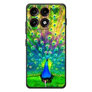 Чохол з пташками на Motorola Edge 70 Pro (VPrint) (Яскравий Павлин)
