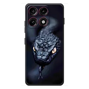 Чехол с картинкой «Хищники» для Motorola Edge 70 Pro (Черная змея)