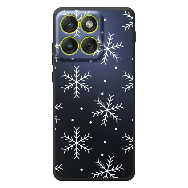 Чехол с принтом «Белые снежинки» для Motorola Edge 70