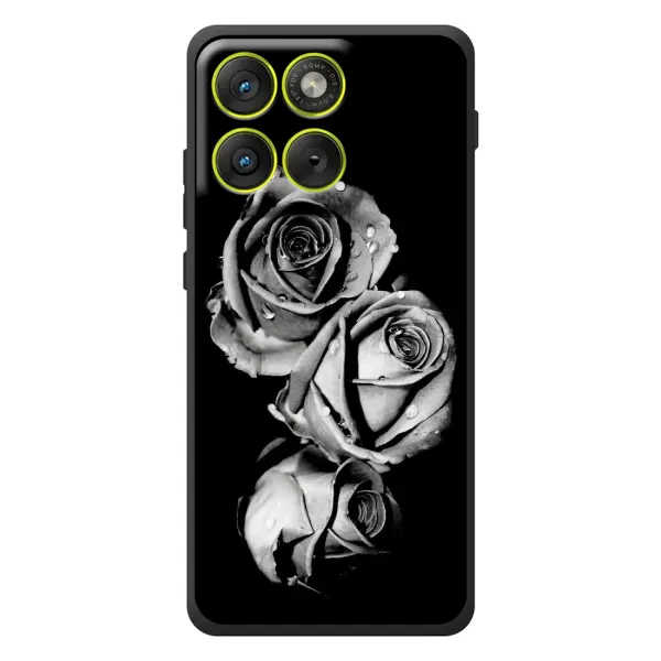 Чехол с принтом «Черная роза» для Motorola Edge 70