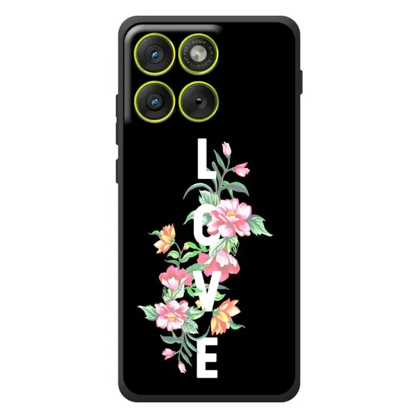 Чехол с принтом «Цветы LOVE» для Motorola Edge 70