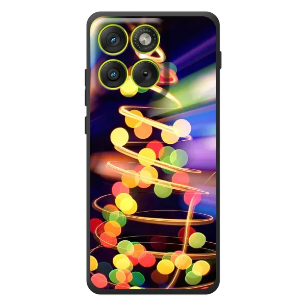Чехол с принтом «Елка с гирлянд» для Motorola Edge 70