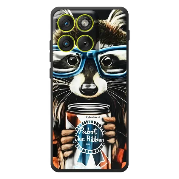 Чохол з принтом «Єнот з банкою» для Motorola Edge 70