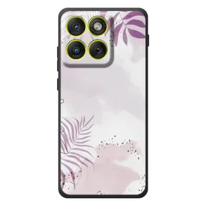 Чехол с цветочным принтом на \[Введите запрос]Motorola Edyzh 70 (Фиолетовые листья)