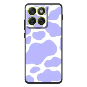 Чохол з принтом корови на Motorola Эд $\overline{ж}70 (Фіолетова Бурьонка)