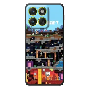 Чехол Майнкрафт на Motorola Edge 70 (AlphaPrint) Minecraft (фон Minecraft)