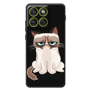 Чехол с принтом для Motorola Edge 70 (AlphaPrint) Модные коты (Грустный кот)