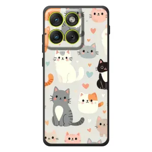 Чехол с рисунком кот на Motorola Edge 70 (Коллаж котов)
