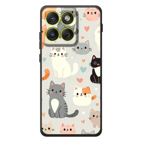Чехол с принтом «Коллаж котов» для Motorola Edge 70 Чехол с принтом «Коллаж котов» для Motorola Edge 70