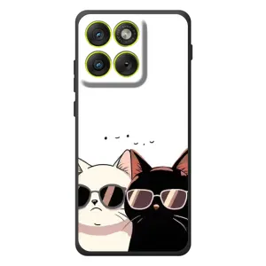 Чехол с рисунком кот на Motorola Edge 70 (Коты в очках)