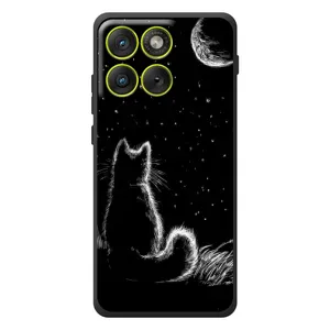 Чехол с принтом для Motorola Edge 70 (AlphaPrint) Модные коты