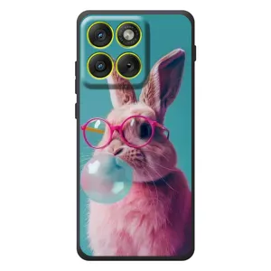 Чехол с принтом стильные животные для \[Введите запрос]Motorola Edyzh 70 (Кролик в очках)