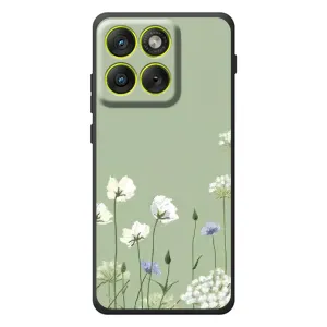 Чехол с цветочным принтом на \[Введите запрос]Motorola Edyzh 70 (Цветы на зеленом)