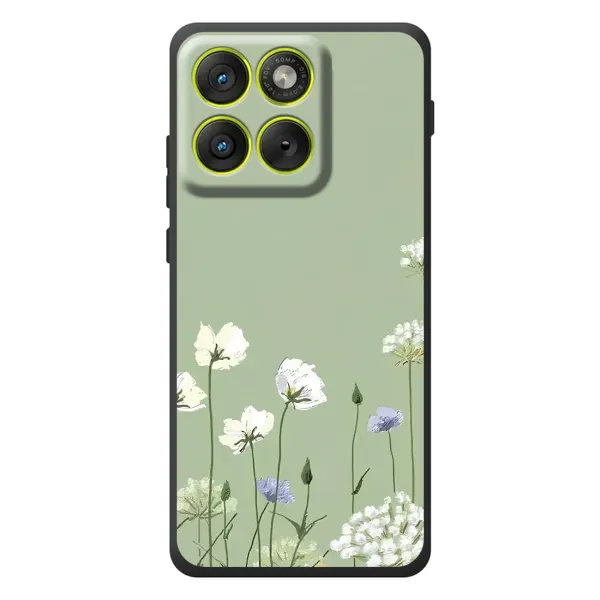 Чехол с принтом «Цветы на зеленом» для Motorola Edge 70