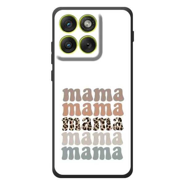Чехол с принтом «Текстовый коллаж мама» для Motorola Edge 70