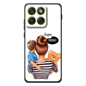 Чехол с печатью для Motorola Edge 70 - (Мама с ребенком) (AlphaPrint) (Мама с сыном)